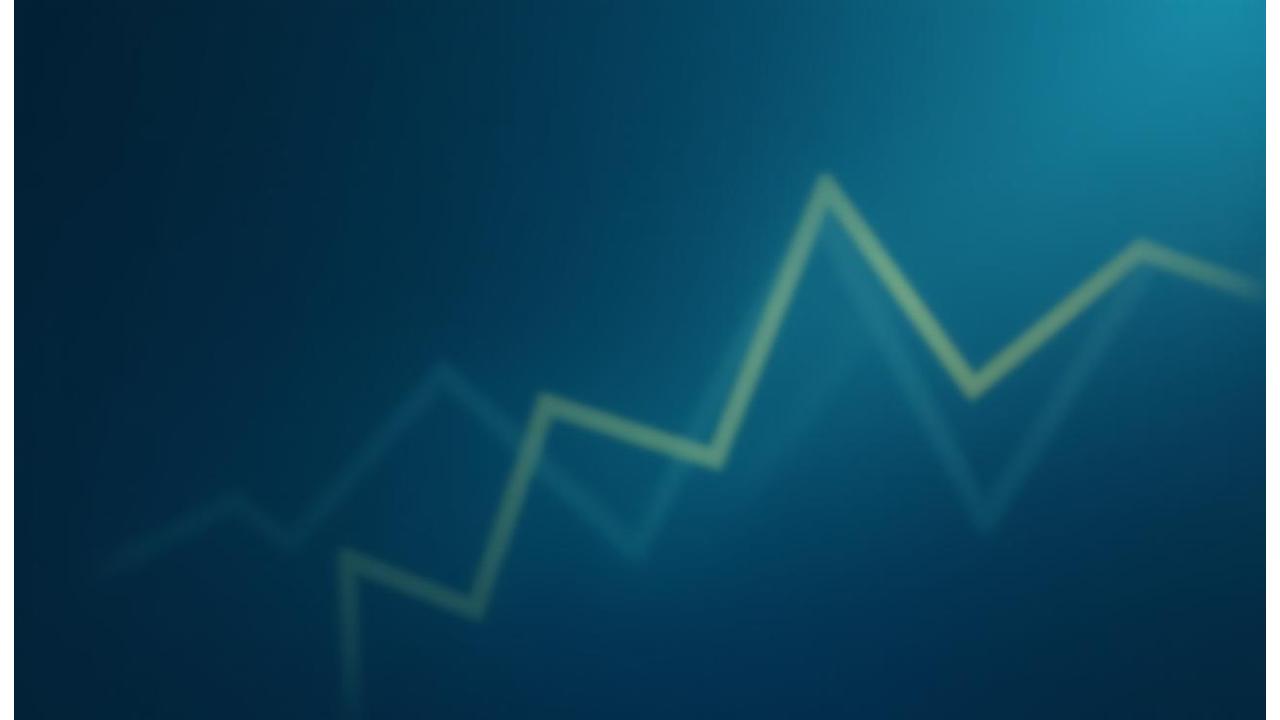 Subtle abstract graphic of upward trend lines in brand colors
